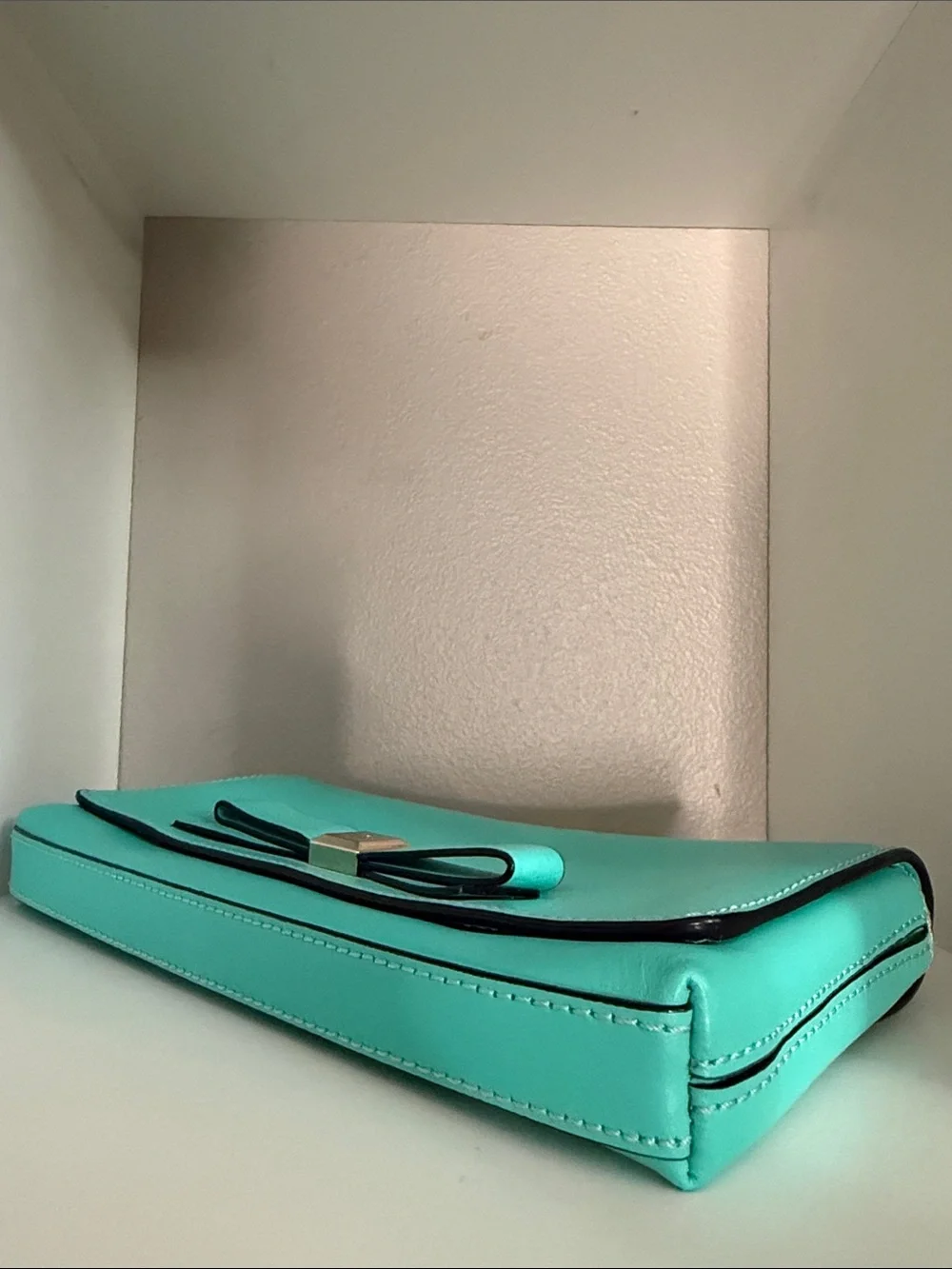 Kate Spade Montford Park Smooth Leather Keira Clutch, Giverny Blue